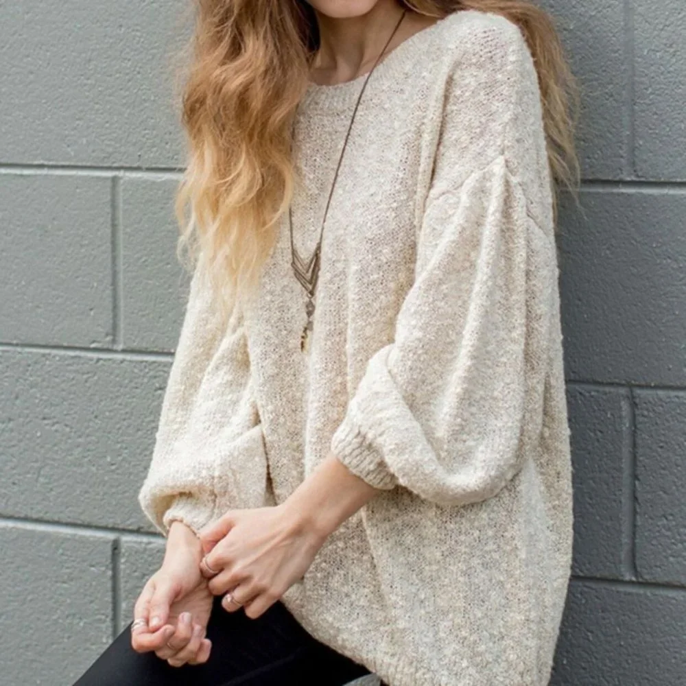 Joyfolie Mia Joy Olissa Sweater in Stone, Women's size S **NWT** - Picture 1 of 6